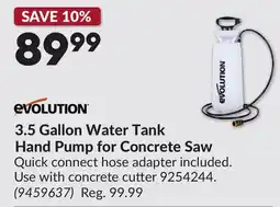 Princess Auto 3.5 Gallon Water Tank Hand Pump for Concrete Saw offer