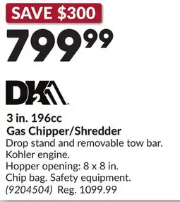 Princess Auto 3 in. 196cc Gas Chipper/Shredder offer