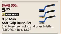 Princess Auto 3 pc Mini Soft-Grip Brush Set offer