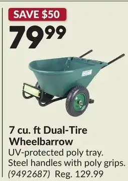 Princess Auto 7 cu. ftDual-Tire Wheelbarrow offer