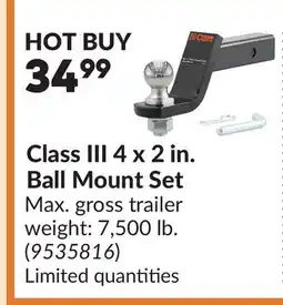 Princess Auto Class III 4 x 2 in. Ball Mount Set offer