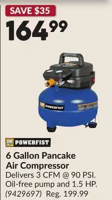 Princess Auto 6 Gallon Pancake Air Compressor offer