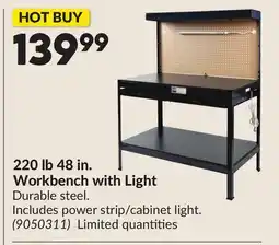 Princess Auto 220 lb 48 in. Workbench with Light offer