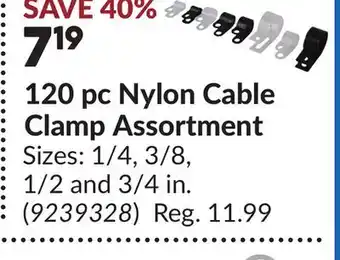 Princess Auto 120 pc Nylon Cable Clamp Assortment offer