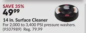 Princess Auto 14 in. Surface Cleaner offer