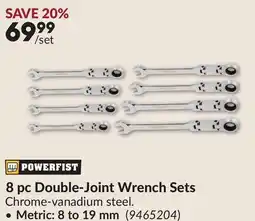 Princess Auto 8 pc Double-Joint Wrench Sets, Metric: 8 to 19 mm offer