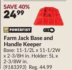 Princess Auto Farm Jack Base and Handle Keeper offer