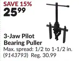Princess Auto 3-Jaw Pilot Bearing Puller offer