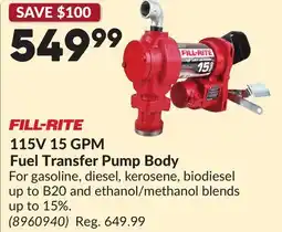 Princess Auto 115V 15 GPM Fuel Transfer Pump Body offer