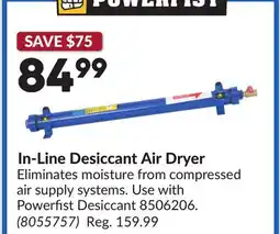 Princess Auto In-Line Desiccant Air Dryer offer