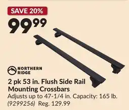 Princess Auto 2 pk 53 in. Flush Side Rail Mounting Crossbars offer