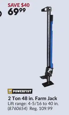 Princess Auto 2 Ton 48 in. Farm Jack offer