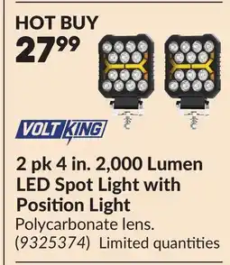 Princess Auto 2 pk 4 in. 2,000 Lumen LED Spot Light with Position Light offer