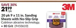 Princess Auto 20 pk 9 x 11 in. Sanding Sheets with No-Slip Grip 80 Grit offer