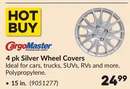 Princess Auto 4 pk Silver Wheel Covers 15 in offer
