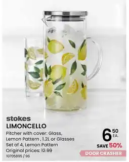 Stokes LIMONCELLO Pitcher with cover: Glass offer
