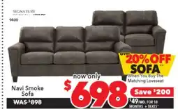 Surplus Furniture Navi Smoke Sofa offer