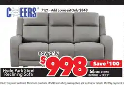 Surplus Furniture Hyde Park Granite Power Reclining Sofa offer