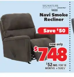 Surplus Furniture Navi Smoke Recliner offer