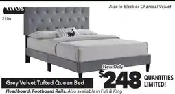 Surplus Furniture Grey Tufted Queen Platform Bed offer