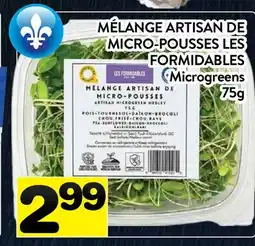 Supermarché PA MÉLANGE ARTISAN DE MICRO-POUSSES LES FORMIDABLES | Microgreens offer