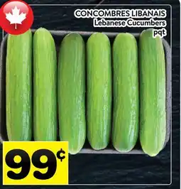 Supermarché PA CONCOMBRES LIBANAIS | Lebanese Cucumbers offer