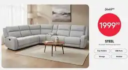 Meubles RD Steel - Modular Reclining Sectional and Console with Storage and Cup Holders - 6 pcs offer