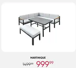 Meubles RD Martinique - Steel Outdoor Sectional with Dining Table and Bench - 3 pcs offer
