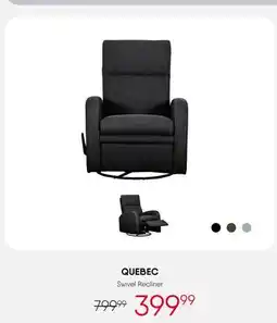 Meubles RD Quebec - Swivel Reclining Armchair offer