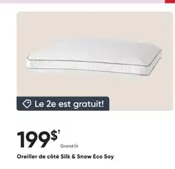 Dormez Vous Oreiller de côté Silk & Snow Eco Soy offer