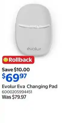 Walmart Evolur Eva Changing Pad offer