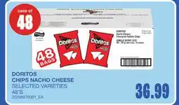 Wholesale Club DORITOS CHIPS NACHO CHEESE, 48'S offer