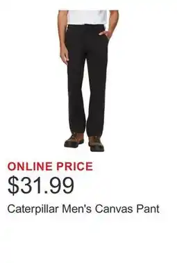 Costco Caterpillar Men's Canvas Pant offer