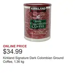 Costco Kirkland Signature Dark Colombian Ground Coffee offer