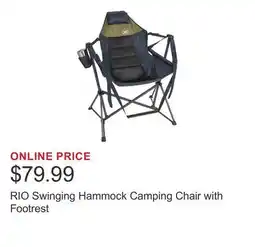 Costco RIO Swinging Hammock Camping Chair with Footrest offer