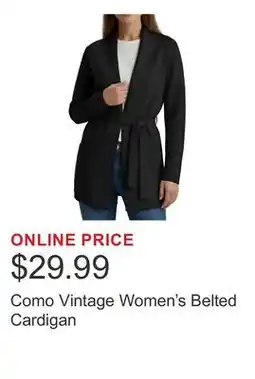 Costco Como Vintage Women's Belted Cardigan offer