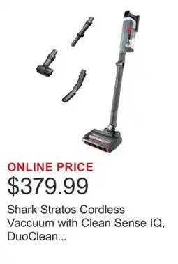 Costco Shark Stratos Cordless Vaccuum with Clean Sense IQ, DuoClean PowerFins HairPro offer