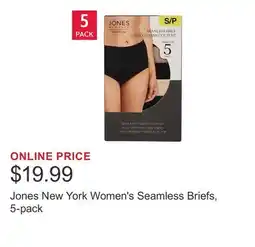 Costco Jones New York Women's Seamless Briefs, 5-pack offer