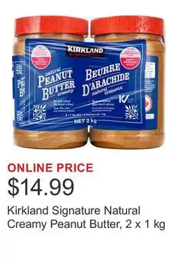 Costco Kirkland Signature Natural Creamy Peanut Butter offer
