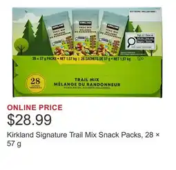 Costco Kirkland Signature Trail Mix Snack Packs, 28 × offer