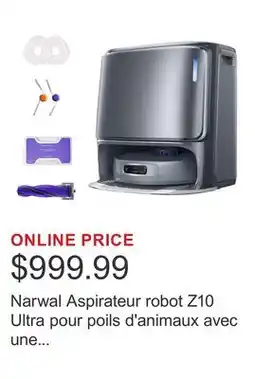 Costco Narwal Aspirateur robot Z10 Ultra pour poils d'animaux avec une puissance d'aspiration de 18 000 Pa offer