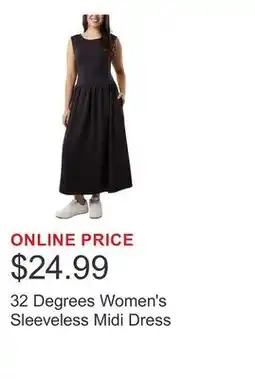 Costco 32 Degrees Women's Sleeveless Midi Dress offer