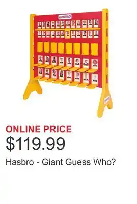 Costco Hasbro - Giant Guess Who? offer