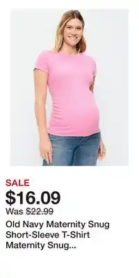 Old Navy Old Navy Maternity Snug Short-Sleeve T-Shirt Maternity Snug Short-Sleeve T-Shirt offer