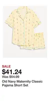 Old Navy Old Navy Maternity Classic Pajama Short Set offer