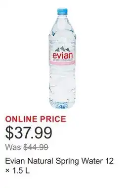 Costco Evian Natural Spring Water 12 × offer