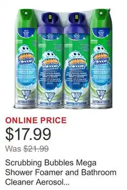 Costco Scrubbing Bubbles Mega Shower Foamer and Bathroom Cleaner Aerosol Combo offer
