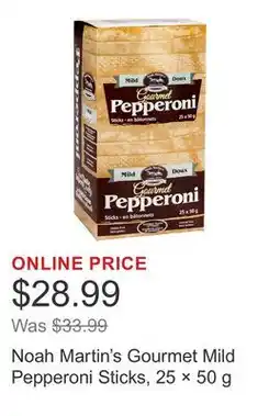 Costco Noah Martin's Gourmet Mild Pepperoni Sticks, 25 × offer