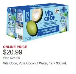 Costco Vita Coco, Pure Coconut Water, 12 × offer