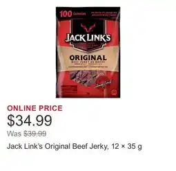 Costco Jack Link's Original Beef Jerky, 12 × offer